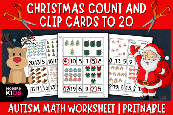 Festive Christmas Counting Cards