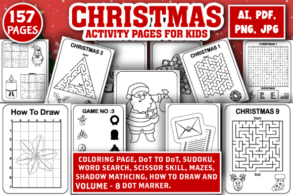 Engaging Christmas Kids Activity Book