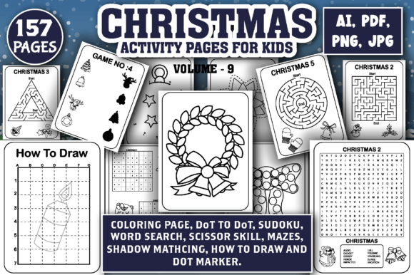 Fun Christmas Activity Book for Kids