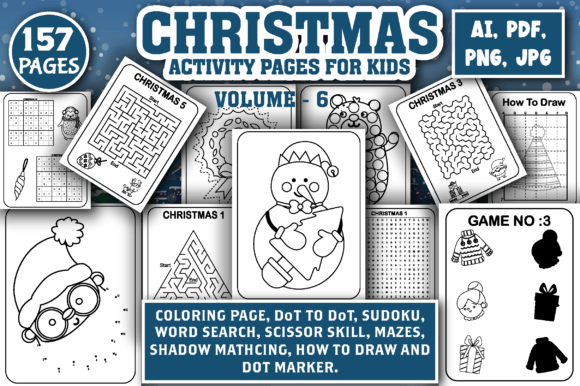 Fun Festive Kids Activity Book