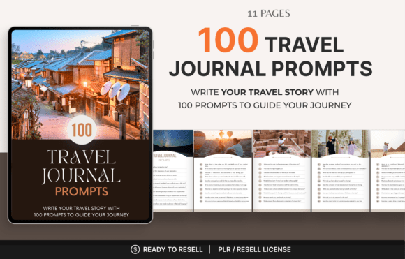 Editable Travel Journal Prompts with PLR