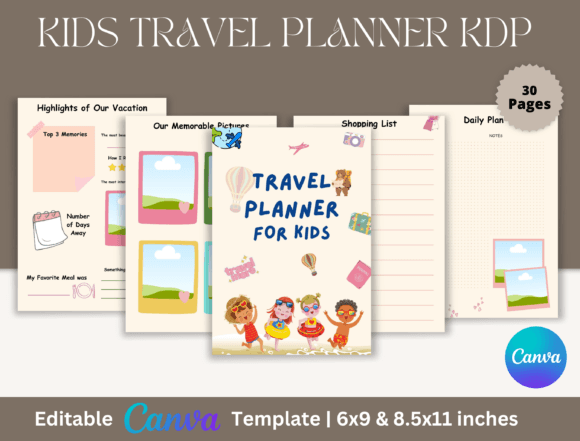 Customizable Kids Travel Planner Templates