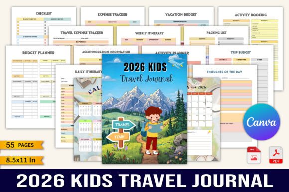 Interactive Kids' Travel Journal 2026