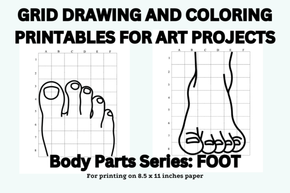 Printable Foot Drawing Art Pages