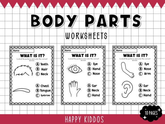 Interactive Body Parts Learning Worksheets