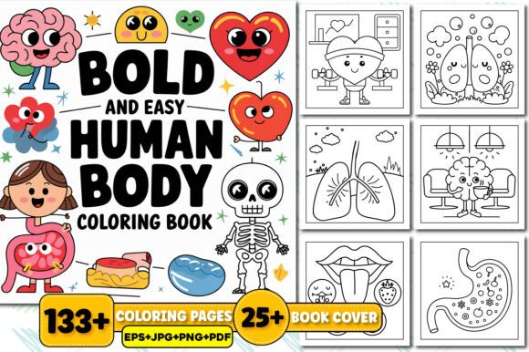 Interactive Human Body Coloring Book