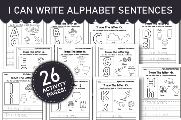 Alphabet Sentences Writing Workbook