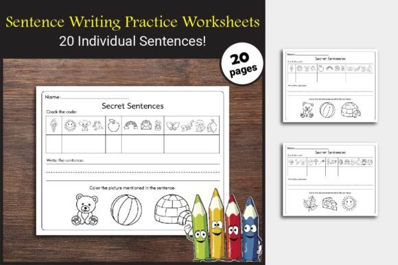 Sentence Builder Worksheets Set