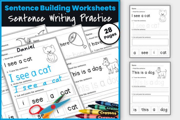Interactive Sentence Building Worksheets