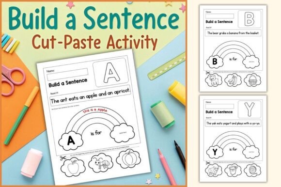 Alphabet Sound Sentence Building Worksheet