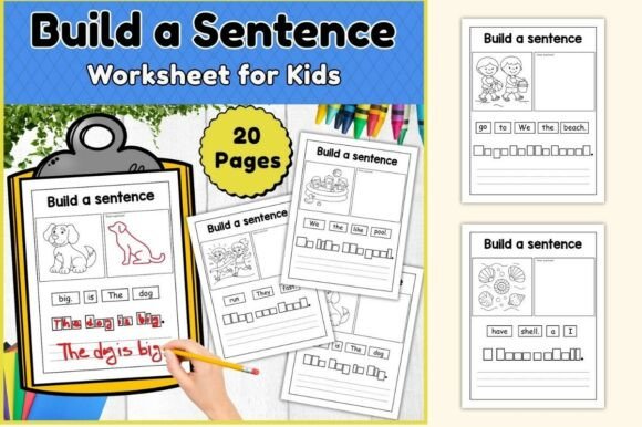 Interactive Sentence Building Worksheets