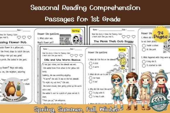 Seasonal Reading Passages for First Graders