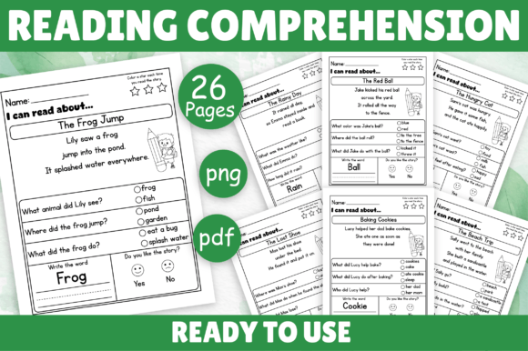 Fun Reading Comprehension Worksheets Pack