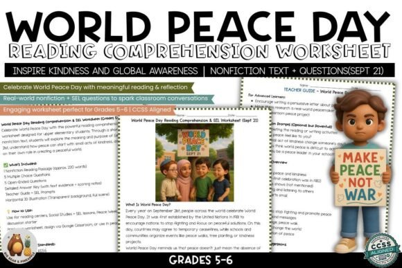 World Peace Day Reading & Reflection Activity
