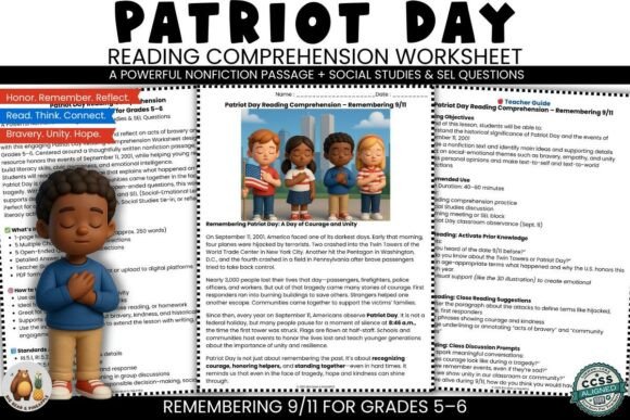 9/11 Patriot Day Worksheet