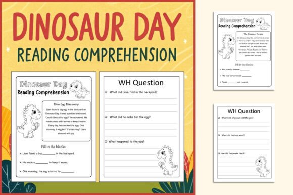 Imaginative Dinosaur Reading Worksheets