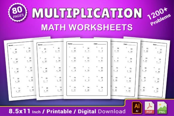 Comprehensive Multiplication Worksheet Set