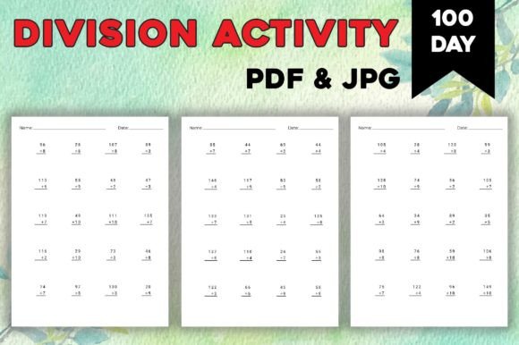 Daily Math Division Practice Sheets