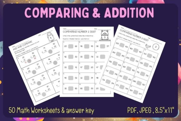 2-3 Digit Comparison & Addition Worksheets