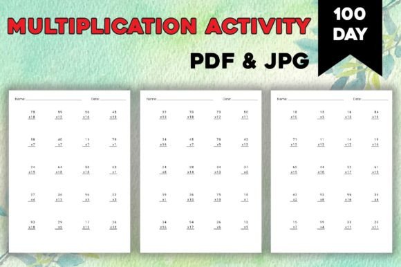 Daily Math Multiplication Practice Sheets
