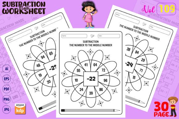 Subtraction Math Worksheets Collection