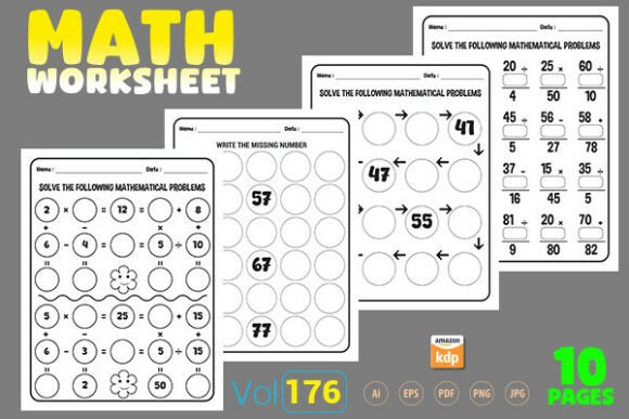 Engaging Math Worksheets Set