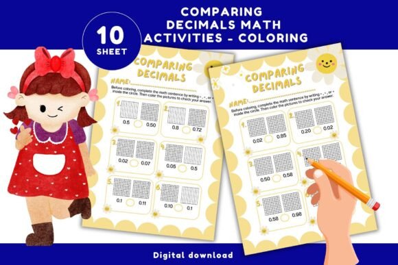 Interactive Decimal Comparison Worksheet