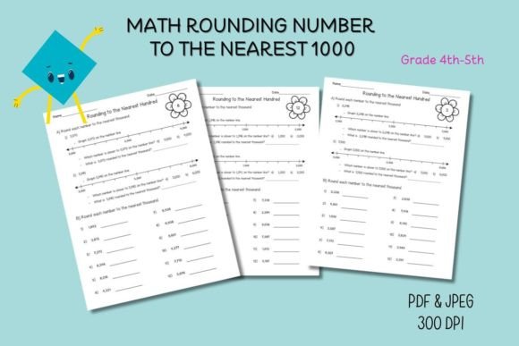 Math Rounding with Number Lines