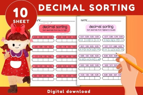 Decimal Comparison and Sorting Worksheet