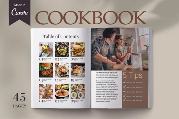 Customizable Cookbook Design Template