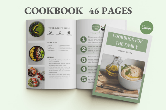 Customizable Cookbook Template with Canva
