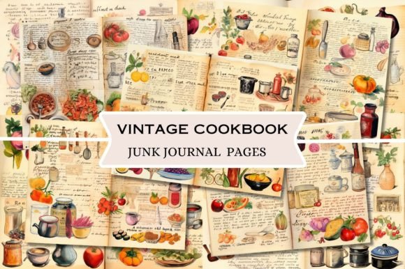 Printable Vintage Cookbook Pages