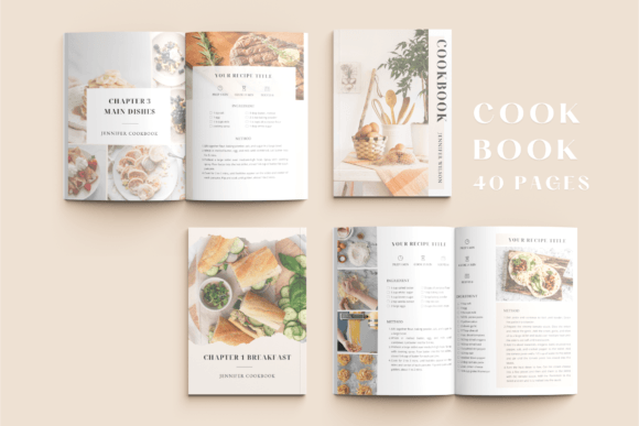 Editable Cookbook Design Set