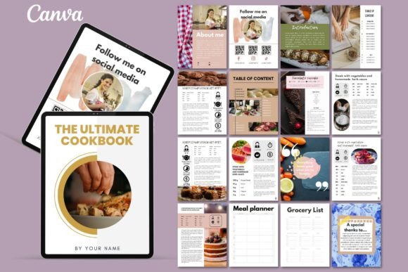 Editable Canva Recipe Book Template