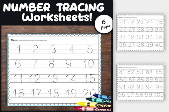 Comprehensive Number Tracing Sheets 1-100