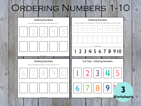Number Tracing & Matching Sheets 1-10