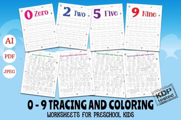Engaging Number Tracing and Coloring Workbook