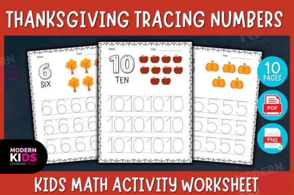 Festive Thanksgiving Number Tracing