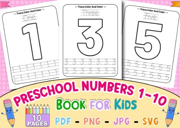 Fun Tracing & Counting Worksheets 1–10