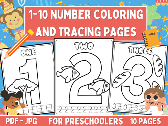 Color and Trace Numbers 1-10 Workbook