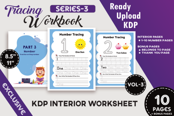 Animal-Themed Number Tracing Workbook