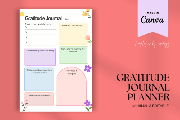 Minimalist Gratitude Journal Template