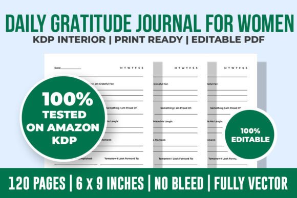Gratitude Journal KDP Template