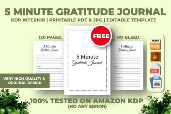 5 Minute Gratitude Journal Interior