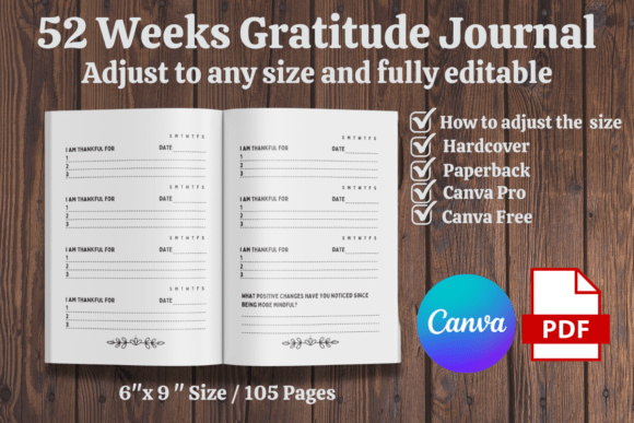 KDP-Ready Gratitude Journal Template