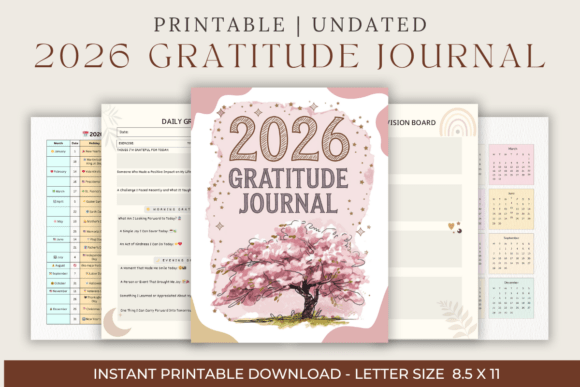 2026 Mindful Gratitude Journal