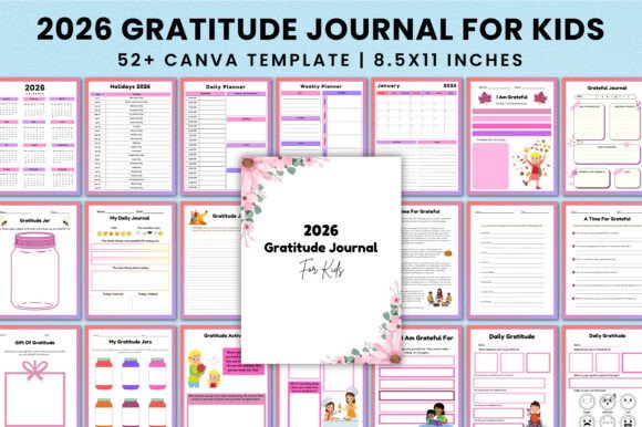 Customizable Gratitude Journal 2026