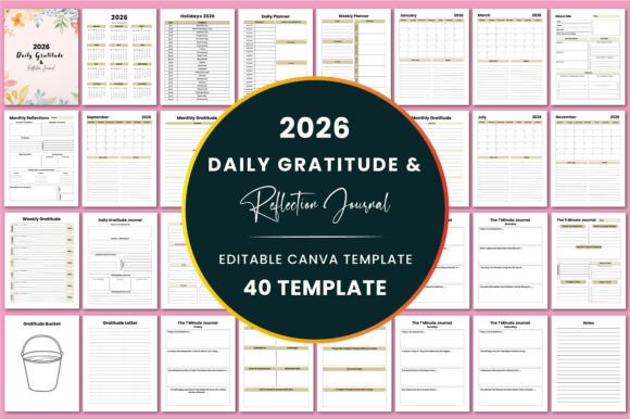 Gratitude & Reflection 2026 Journal