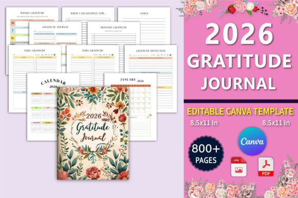 Mindful Living Gratitude Journal 2026