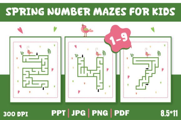 Interactive Spring Number Mazes